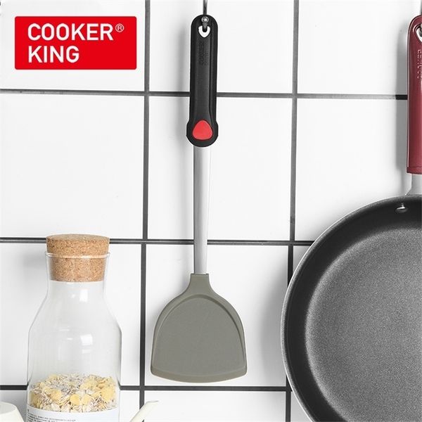 COOKER KING Silicone Spatule Cuisine Outil de cuisson Turner pour poêle antiadhésive Everyday Chef Ustensiles de cuisine en plastique 201119