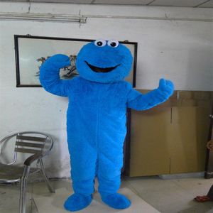 Cookie Monster Rue Sésame Grand Oiseau Mascotte Costume En Peluche Homme Porte Performance Prop Costume Dessin Animé Marche Costume Aimo234E