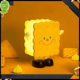 Cookie night light toast pain cookie lumière ambiante chambre chevet USB rechargeable LED lampe de bureau