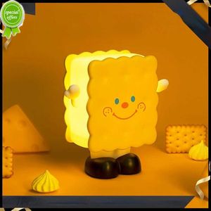 Cookie Night Light Toast Bread Cookie Ambient Light Slaapkamer Bedroom Bedside USB Oplaadbare LED -bureaulamp