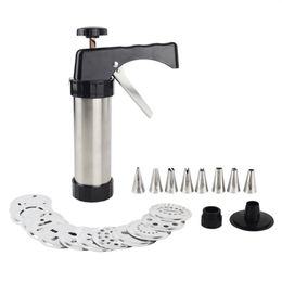 Cookie Press Kit Gun Machine Cookie Making Cake Décoration 13 Presse Moules 8 Pâtisserie Tuyauterie Buses Cookie Outil Biscuit Maker T2002677