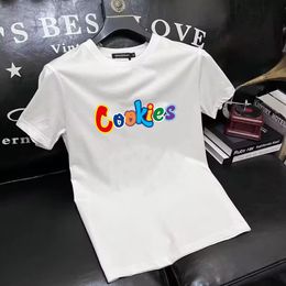 Cookies 100% katoenen t -shirt voor mannen Harajuku Summer Fashion Top Print Sport en Women Casual 240410