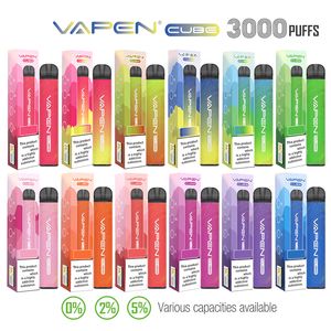 Original Vapen Cube 3000 Puffs Einweg-E-Zigaretten, elektronische Vape-Stift-Geräte-Kits, 8 ml Kapazität, 1000 mAh Batterie-Verdampfer, reiner Geschmacksdampf