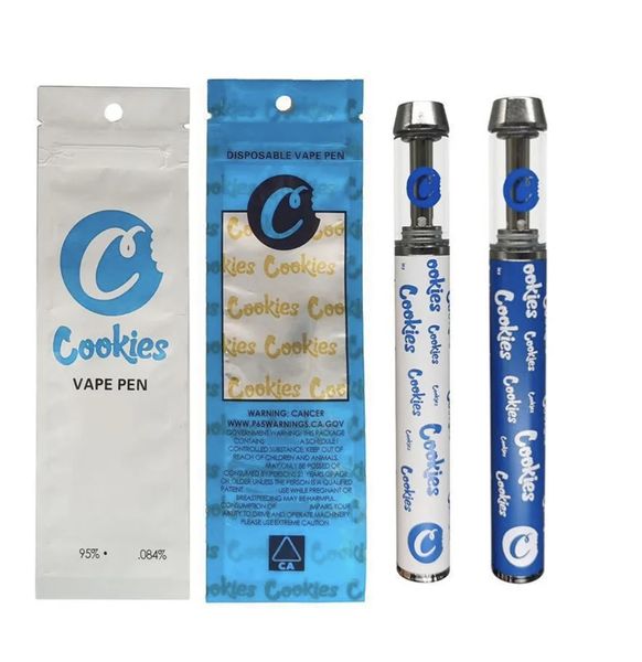 Biscuits jetables Vape Pen Dispositif 1.0ML Pods Sacs d'emballage D8 Batterie rechargeable 240mah E Cigarettes Vapes OEM Distillat épais Vaporisateur d'huile Stylos vides