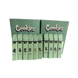 Cookies Vapes jetables Résine vivante Huile épaisse E Cigarettes Dispositif jetable Pods 1,0 ml Cartouches de bobine en céramique rechargeables avec emballage