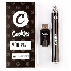 Cookies slim twist 13600 batterie 3.3V-4.8V, tension réglable 900mah, chargeur usb, rechargeable, préchauffage, fil 510