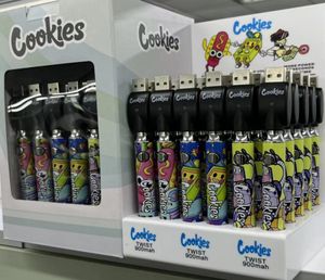 Cookies draai batterijpaal 900 mAh een display van 30 stks 510 DRAAD Warmteoverdrachtsbuissectie