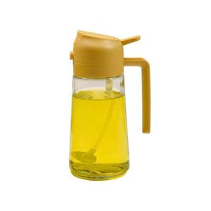 Cocinar en dispensador de amp oz ml botella de vidrio premium Grado y pulverizador de aceite para ensalada de freidora de aire frito barbacoa amarillo