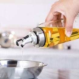 Cuisine Assaisonnement Bottle Dispenser Sauce Bottle Verre Bouteilles de rangement en verre pour l'huile et le vinaigre Creative Kitchen Tools Accessoires