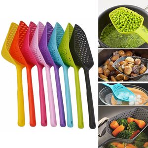 Cooking Shovels Groentezeiler Scoop Keuken Gereedschap Plastic Lepel Grote Colander Soepfilter Hoge Temperatuurbestendige Druk