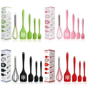 Ustensiles de cuisine 5 pièces, ustensiles de cuisine en Silicone, ensembles d'ustensiles de cuisine, spatule pelle fouet outils accessoires 231011