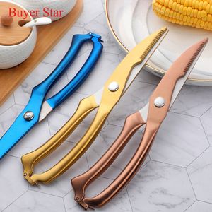 Utensilios de cocina Tijeras de cocina de acero inoxidable de 98 '' Potente cortador de huesos de pollo Tijeras de cocina Pescado Pato Corte Chef Cuchillo Herramienta 230719