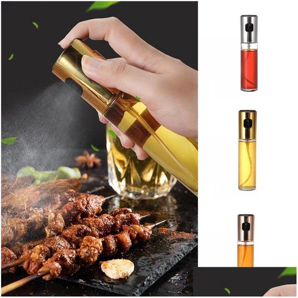 Ustensiles de cuisine Verre Pulvérisateur d'huile d'olive Bouteille vide Vinaigre Distributeur de sauce soja Barbecue Salade Cuisson Griller Drop Delivery Accueil Garde Dhos4