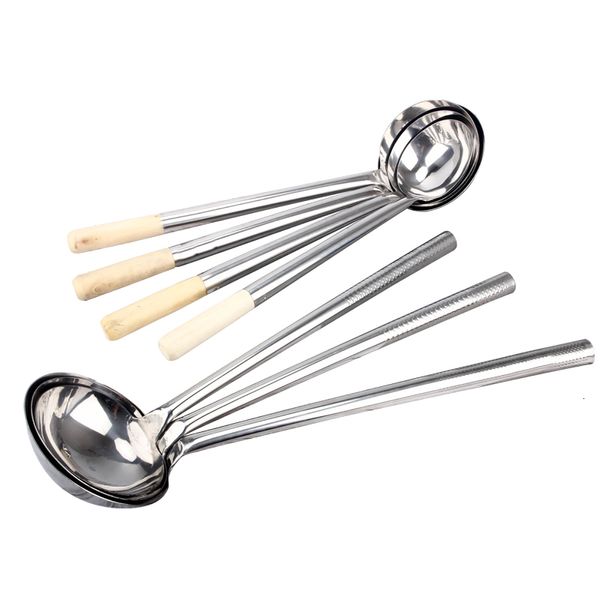 Utensilios de cocina Pala de mango largo Olla Turner Espátula de acero inoxidable Turners Utensilios de cocina Herramientas Cuchara de sopa wok 230726