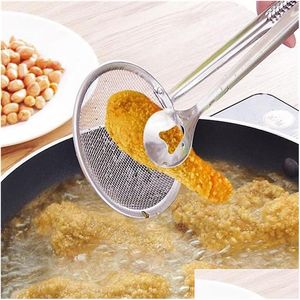 Ustensiles de cuisine Cuillère à filtre Mti-fonctionnelle avec clip Salade de friture à l'huile de cuisine Bbq Passoire Gadgets Accessoires Passoires Drop Deli Dhk7X