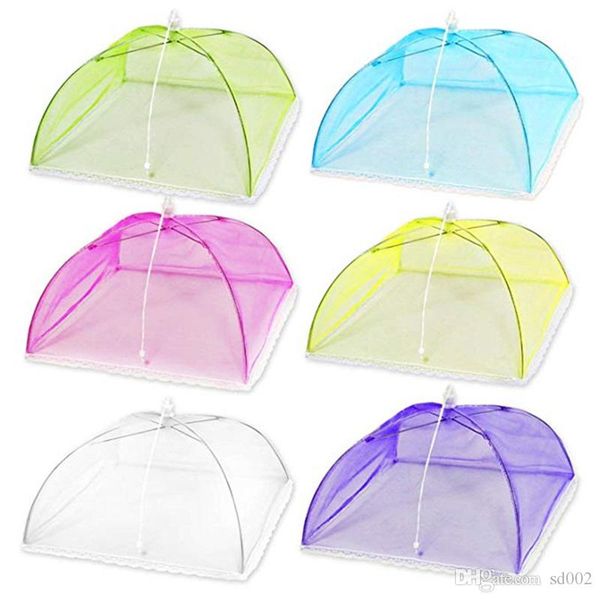 Ustensiles de cuisine Multi Couleur Pop Up Mesh Screen Couverture Alimentaire Tente Parapluie Pliant En Plein Air Pique-Nique Aliments Couvre Mailles Haute Qualité