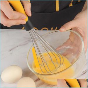 Kookgerei Nieuwe Sile Handmatige Egg Beater roestvrijstalen mixer Melk Zoolcake Glansen Bakgereedschap Druppel