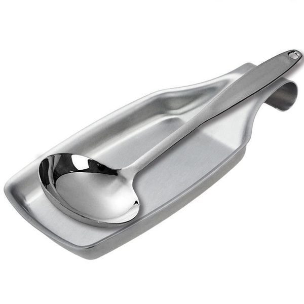 Utensilios de cocina Práctico estante para cucharas de acero inoxidable Soportes para sopa Espátula Accesorios de cocina Herramientas de almacenamiento multifuncionales 230201