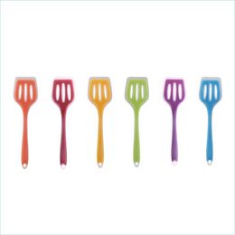 Ustensiles de cuisine Sile Cuisine Scoops Ware Ensemble antiadhésif Ustensiles de cuisine Outils Oeuf Poisson Poêle Scoop Pelle Frit Spata 30X8Cm 20 Dhf2K