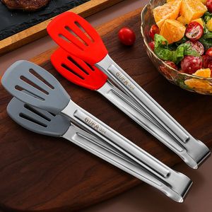 Ustensiles de cuisine Silicone tête creuse pinces à barbecue pinces à steak antiadhésives pince à salade de viande pour accessoires de cuisine à domicile 230726