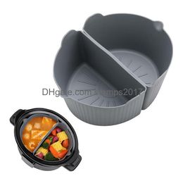 Utensilios de cocina Olla de cocción lenta Divisor Liner Grado alimenticio Sile Reutilizable A prueba de fugas Clogkpot Bpa Lavavajillas Entrega segura Hogar Jardín DHGLR