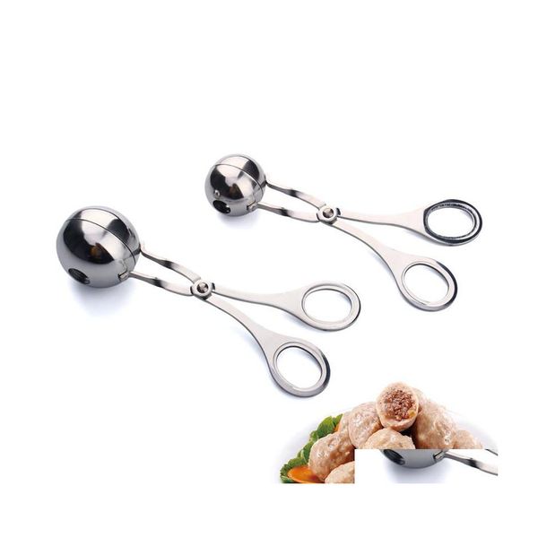 Ustensiles De Cuisine En Acier Inoxydable Pince À Boulettes De Viande Moule À Sphère Professionnel Pour La Crème Glacée Ou La Viande Drop Delivery Home Garden Kitche Dhc8X