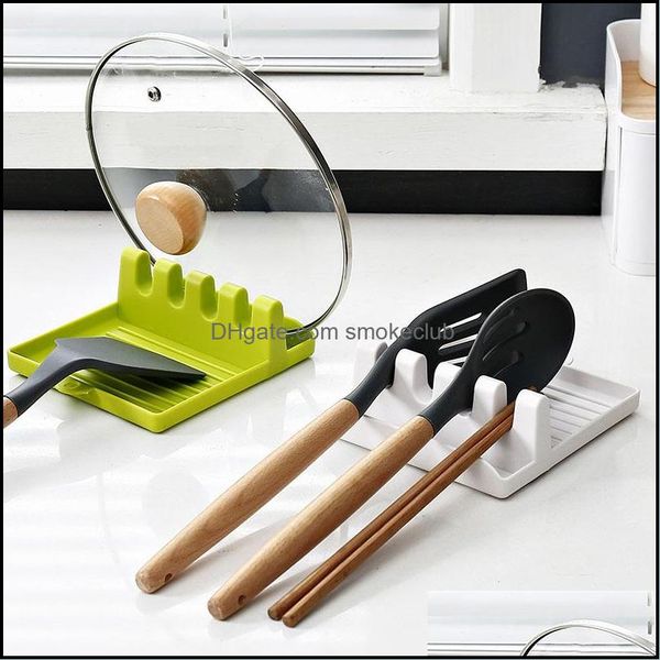 Ustensiles de cuisine en plastique Spata support Spatas support fourchette supports cuillère reste porte-baguettes cuillères Pad Pot Er étagère poêle rangement organisateur Kitc