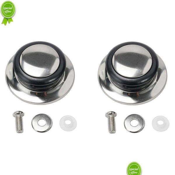 Porte-ustensiles de cuisine avec vis couvercle boutons capuchon pour pot en verre outils de cuisine bouton poignée casserole ER remplacement 2 pièces batterie de cuisine poignée goutte Deli Dhloo