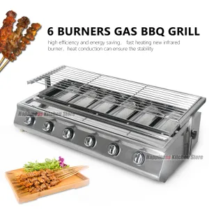 Suise de cuisine NG / LPG BBQ Grill 6 Brûères infrarouge