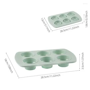 Kookgerei Sets Invouwbare siliconen cake mallen 6-link muffinbekers Nitast Toast Baking Pan Home Keukengereedschap Set