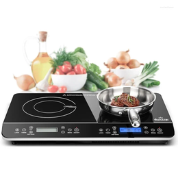 Conjuntos de utensilios de cocina Duxtop LCD Placa de cocina de inducción doble portátil 1800W Sensor de quemador de encimera eléctrico digital Estufa táctil 9620LS / BT-350DZ