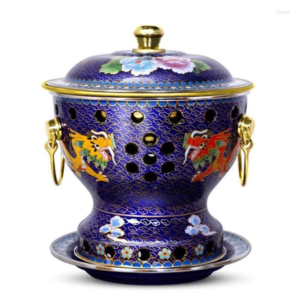 Ustensiles de cuisine de haute qualité, pot en cuivre chinois, émail cloisonné pur, petit cuiseur de pique-nique à alcool