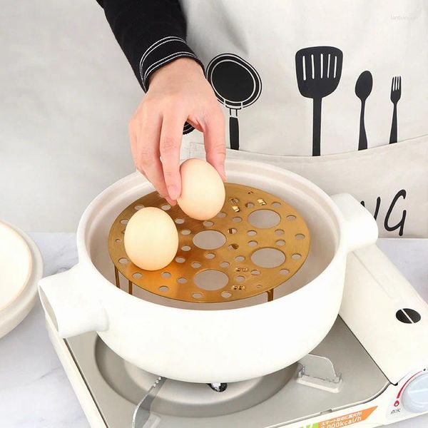 Juegos de utensilios de cocina para el hogar, estante para huevos al vapor de acero inoxidable, trípode impermeable, herramientas de cocina para alimentos, soporte plegable