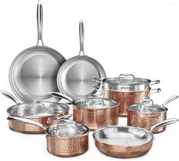 Ensembles d'ustensiaux de cuisine Imarku Pots en acier inoxydable et casseroles