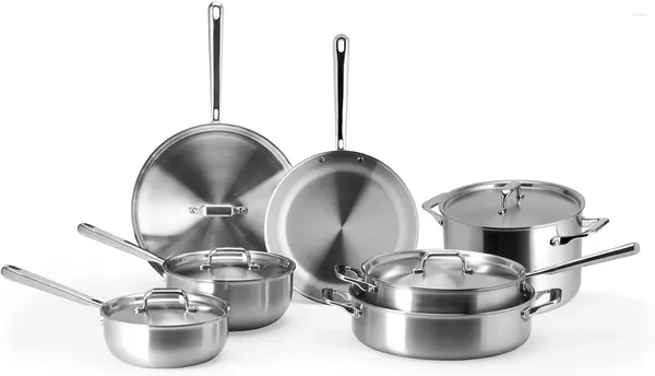 Juegos de utensilios de cocina Juego de ollas y sartenes de acero inoxidable Misen - Cocina completa de 12 piezas