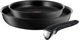 El Cookware fija la sartén antiadherente de 2 piezas Set 3 ollas desmontables apilables de inducción de la manija RV y P