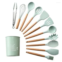 Ensembles d'ustensiles de cuisine en Silicone, 12 pièces, ensemble d'ustensiles de cuisine, outils de cuisson, pâtisserie Premium