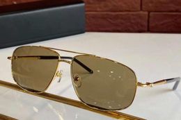 Cool 0069 Gold Brown Pilot Sungasse 60 mm Mens Fashion Sunglasses Eyewear UV400 Protection Nouveau avec Box2136981
