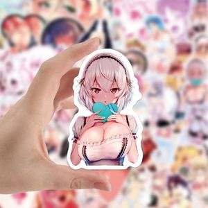 Cool 50/100 stcs anime waifu sexy meisje stickers pinup konijn hentai vinylstickers voor bagage draagbare volwassen cup otaku graffiti speelgoed