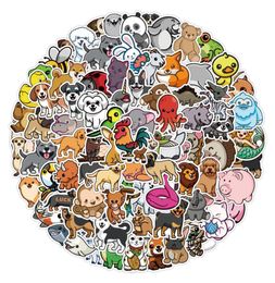 Cool 50100 pièces kawaii mignon animaux autocollants pour enfants filles stationnaire scrapbooking planche à roulettes mixte aléatoire dessin animé vinyle décalcomanies4166982