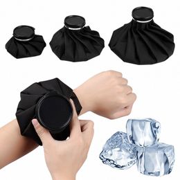 Pack de glace noir cool sac refroidisseur réutilisable Matériau respirant Matière de thérapie froide chaude soulagement de la douleur pour la tête de la tête du genou Supports de soins O6bm #