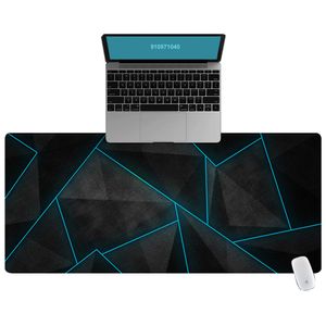 Cool bleu et gris bureau ordinateur bureau tapis Table clavier grand tapis de souris ordinateur portable coussin bureau tapis antidérapant Gamer tapis de souris tapis