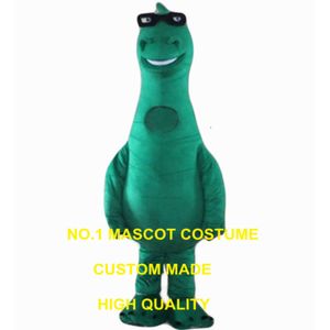 Costume de mascotte de dessin animé au dinosaure bleu cool avec lunettes de soleil taille adulte grand dragon dino costumes de carnaval sophispe 2631 Costumes de mascotte