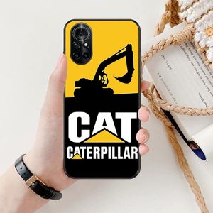 Cool C-Achterste Cat Excavator telefoonhoesje voor Honor 70 50 20 7S X9 X8 X7 Magic 4 3 Pro Soft Black Phone Cover