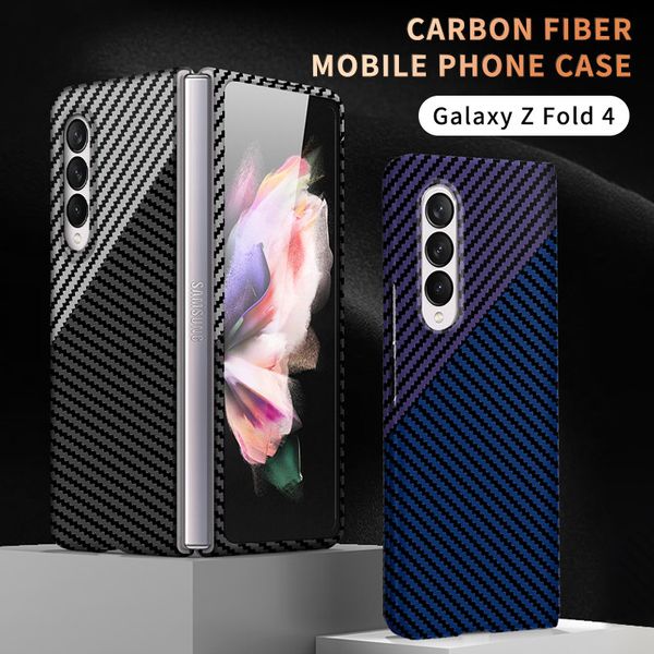 Cool Carbon Fiber Slim Cases para Samsung Galaxy Z Fold 4 Matte PC Armor Cover