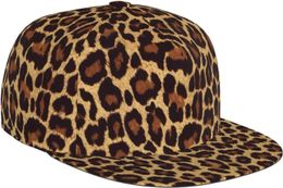 Cool Cheetah Leopard Flat Bill Hat Unisex Baseball Tap Hip Hop Style Visor Flat en blanco Ajustable 240407