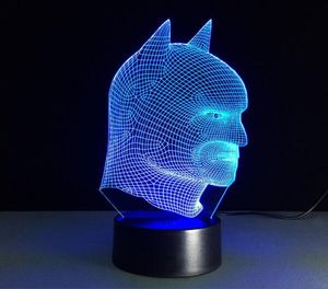 Cool Christmas Gifts Batman vs Superman 3D Acryl LED Lantern Night Light Touch Desk Table Lamp Glow in the Dark Action Figuur To8512914