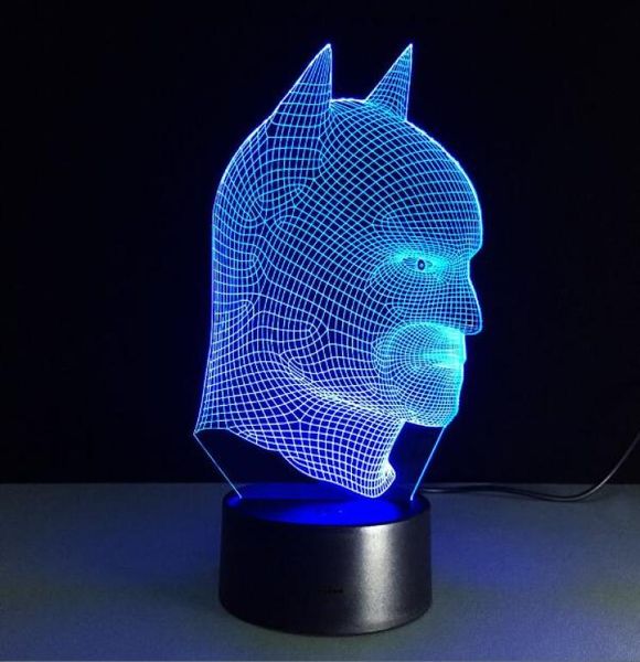 Cadeaux de Noël cool Batman vs Superman 3D acrylique LED LANTERIE LAMBRE LUMBRE TACK TACK LAMPE LAMPE DANS LA FIGURE D'ACTION DUILLE À 5544383