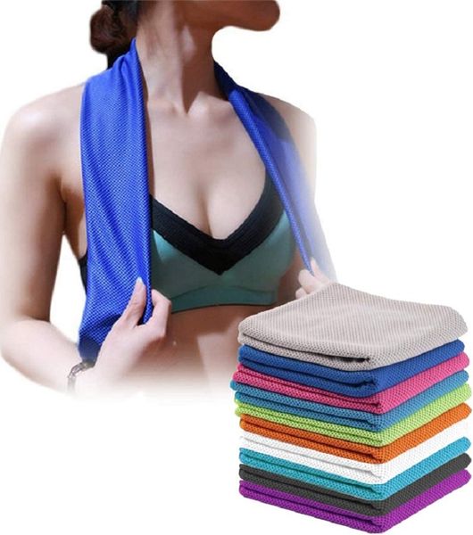 Toallas frías frescas para el cuello Toalla de hielo de microfibra Toalla suave y transpirable para deportes, Yoga, Golf, Gimnasio, Camping, Correr