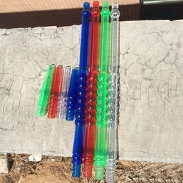 COOL Kleurrijk Acryl Plastic Roken Handvat Tube Kit Draagbare Innovatieve Wegwerp DIY Test Waterpijp Shisha Waterpijp Waskolf Pijpen Tips Sigarettenhouder
